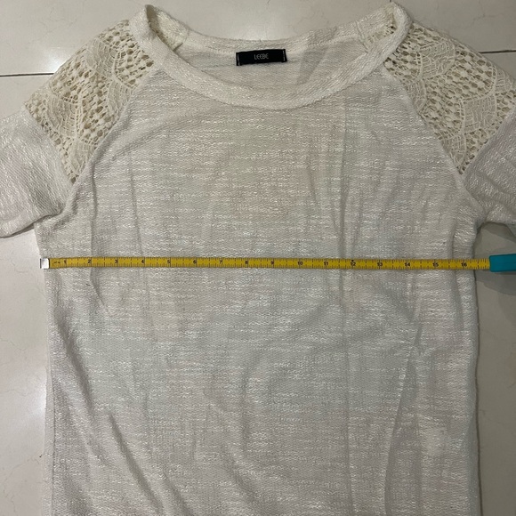 Crochet Shoulder Lightweight Sweater Top - Picture 2 of 4